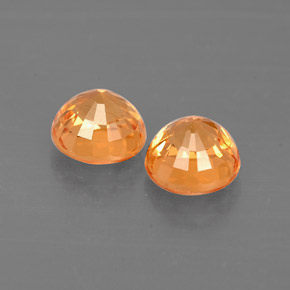  ct natürliche orangefarbener Spessartin-Edelsteine, Rundschliff, VS