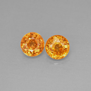  ct natürliche orangefarbener Spessartin-Edelsteine, Rundschliff, VS