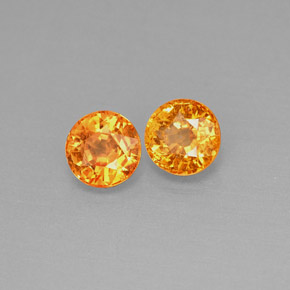  ct natürliche orangefarbener Spessartin-Edelsteine, Rundschliff, VS