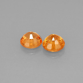  ct natürliche orangefarbener Spessartin-Edelsteine, Rundschliff, VS