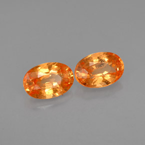 ct natürliche orangefarbener Spessartin-Edelsteine, Oval Schliff, VS