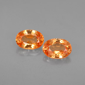  ct natürliche Mandarinenorange Spessartin-Edelsteine, Oval Schliff, VS