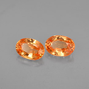  ct natürliche Mandarinenorange Spessartin-Edelsteine, Oval Schliff, VS