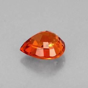 0,77 ctw natürlicher orangefarbener Spessartin, Birnenform, VVS