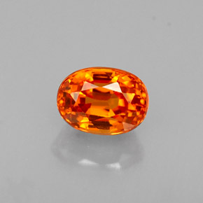 0,80 ctw natürlicher orangefarbener Spessartin, Oval Schliff, VVS