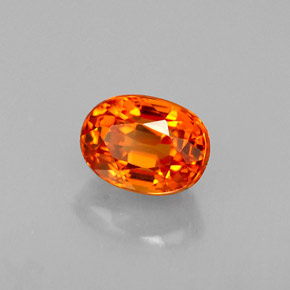 0,80 ctw natürlicher orangefarbener Spessartin, Oval Schliff, VVS