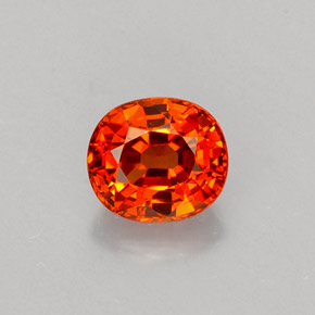 0,83 ctw natürlicher orangefarbener Spessartin, Oval Schliff, VVS-VS