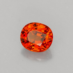 0,83 ctw natürlicher orangefarbener Spessartin, Oval Schliff, VVS-VS