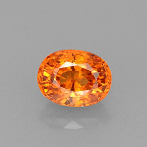 0,78 ctw natürlicher orangefarbener Spessartin, Oval Schliff, VVS-VS