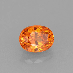 0,78 ctw natürlicher orangefarbener Spessartin, Oval Schliff, VVS-VS