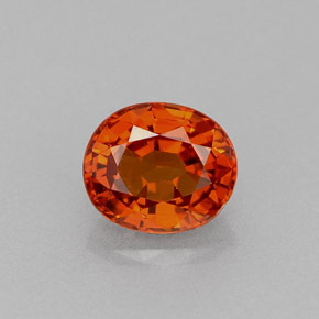 0,88 ctw natürlicher orangefarbener Spessartin, Oval Schliff, VVS-VS