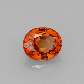 0,88 ctw natürlicher orangefarbener Spessartin, Oval Schliff, VVS-VS