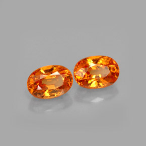  ct natürliche orangefarbener Spessartin-Edelsteine, Oval Schliff, VS