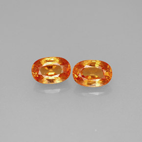  ct natürliche orangefarbener Spessartin-Edelsteine, Oval Schliff, VS