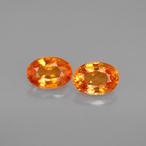  ct natürliche orangefarbener Spessartin-Edelsteine, Oval Schliff, VS