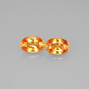  ct natürliche orangefarbener Spessartin-Edelsteine, Oval Schliff, VS