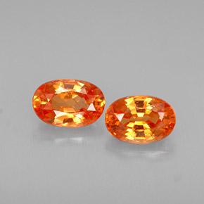  ct natürliche orangefarbener Spessartin-Edelsteine, Oval Schliff, VS