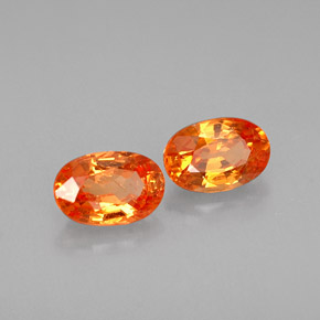  ct natürliche orangefarbener Spessartin-Edelsteine, Oval Schliff, VS