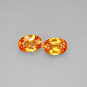  ct natürliche orangefarbener Spessartin-Edelsteine, Oval Schliff, VS