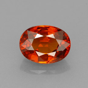 1,33 ctw natürlicher orangefarbener Spessartin, Oval Schliff, VS
