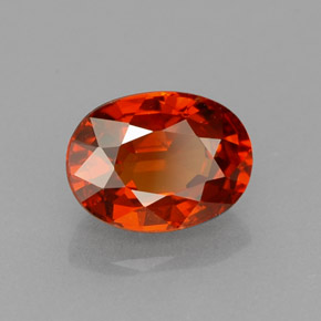 1,33 ctw natürlicher orangefarbener Spessartin, Oval Schliff, VS