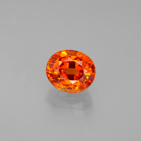1,37 ctw natürlicher orangefarbener Spessartin, Oval Schliff, VVS