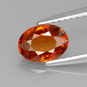 1,26 ctw natürlicher orangefarbener Spessartin, Oval Schliff, VVS