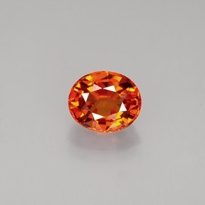0,91 ctw natürlicher orangefarbener Spessartin, Oval Schliff, VVS