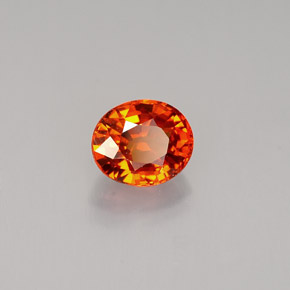 0,91 ctw natürlicher orangefarbener Spessartin, Oval Schliff, VVS