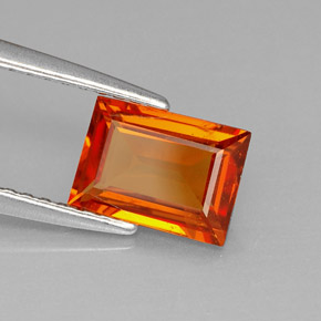 1,38 ctw natürlicher orangefarbener Spessartin, Baguette, VS