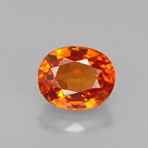 1,43 ctw natürlicher orangefarbener Spessartin, Oval Schliff, VVS-VS