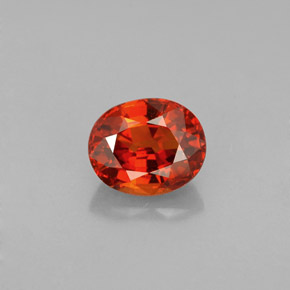 1,50 ctw natürlicher orangefarbener Spessartin, Oval Schliff, VS