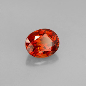 1,50 ctw natürlicher orangefarbener Spessartin, Oval Schliff, VS