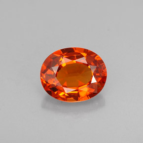 1,08 ctw natürlicher orangefarbener Spessartin, Oval Schliff, VS