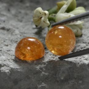 4,44 ct natürliche orangefarbener Spessartin-Edelsteine, Rundschliff, Lichtdurchlässig