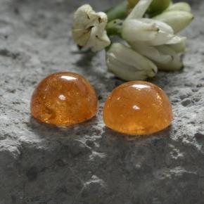 4,44 ct natürliche orangefarbener Spessartin-Edelsteine, Rundschliff, Lichtdurchlässig