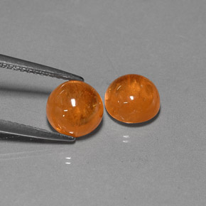  ct natürliche orangefarbener Spessartin-Edelsteine, Transparent, Transparent / Lichtdurchlässig