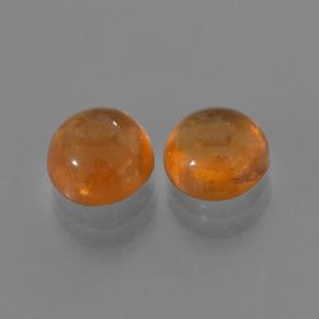 3,25 ct natürliche orangefarbener Spessartin-Edelsteine, Rundschliff, Lichtdurchlässig
