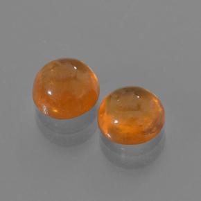 3,25 ct natürliche orangefarbener Spessartin-Edelsteine, Rundschliff, Lichtdurchlässig