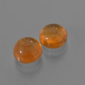 3,25 ct natürliche orangefarbener Spessartin-Edelsteine, Rundschliff, Lichtdurchlässig