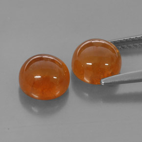  ct natürliche orangefarbener Spessartin-Edelsteine, Transparent, Transparent / Lichtdurchlässig