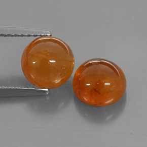  ct natürliche orangefarbener Spessartin-Edelsteine, Transparent, Transparent / Lichtdurchlässig