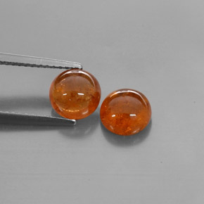  ct natürliche orangefarbener Spessartin-Edelsteine, Transparent, Transparent / Lichtdurchlässig