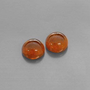  ct natürliche orangefarbener Spessartin-Edelsteine, Transparent, Transparent / Lichtdurchlässig