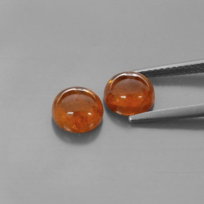  ct natürliche orangefarbener Spessartin-Edelsteine, Transparent, Transparent / Lichtdurchlässig