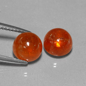  ct natürliche orangefarbener Spessartin-Edelsteine, Transparent, Transparent / Lichtdurchlässig