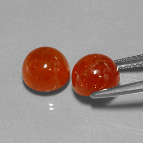  ct natürliche orangefarbener Spessartin-Edelsteine, Transparent, Transparent / Lichtdurchlässig