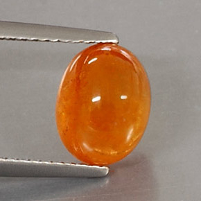 3,98 ctw natürlicher orangefarbener Spessartin, Transparent, Transparent / Lichtdurchlässig