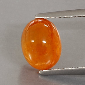 3,98 ctw natürlicher orangefarbener Spessartin, Transparent, Transparent / Lichtdurchlässig