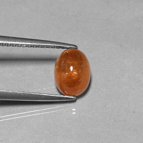 2,37 ctw natürlicher orangefarbener Spessartin, Transparent, Transparent / Lichtdurchlässig